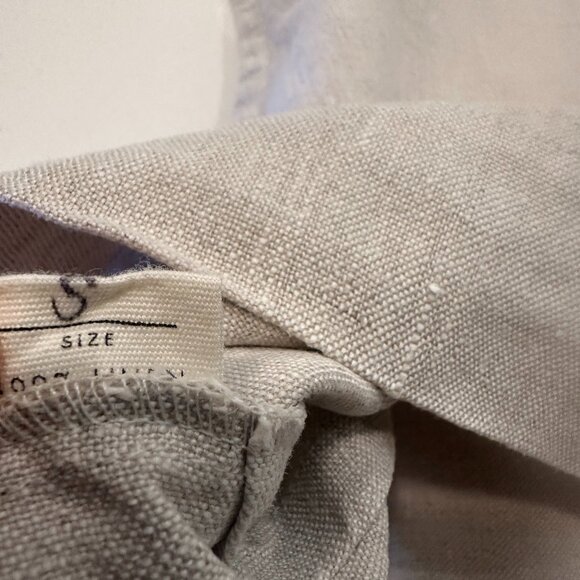 Elizabeth Suzann Petra Crop Midweight Linen // Size S - Flax - Picture 2 of 3